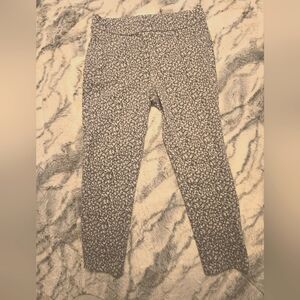 Grey on Grey, cheetah print capri